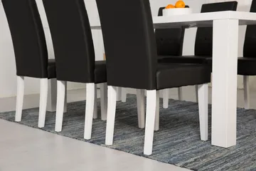 Cibus Matgrupp 180 cm med 6 Viktor Stol - Vit/Svart - Möbler - Bord & matgrupper - Matgrupper