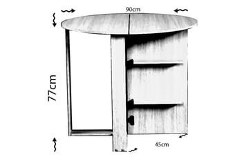 Comfortale Matbord Runt Hopfällbart - Ek - Möbler - Bord & matgrupper - Matbord & köksbord