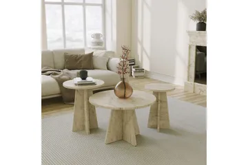 Corren Soffbord 60 cm - Travertine - Möbler - Bord & matgrupper - Soffbord