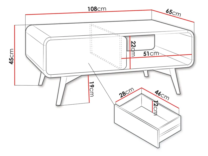 Corvan Soffbord 108 cm - Möbler - Bord & matgrupper - Soffbord
