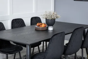 Daicy Matgrupp 180 cm inkl 6 Ypas Stolar - Svart/Mässing - Möbler - Bord & matgrupper - Matgrupper
