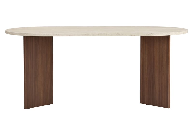 Dano Matbord 180 cm Oval - Travertin och valnöt - Möbler - Bord & matgrupper - Matbord & köksbord