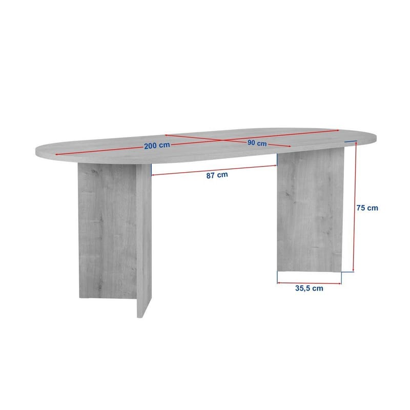 Dano Matbord Oval 200 cm - Natur - Möbler - Bord & matgrupper - Matbord & köksbord