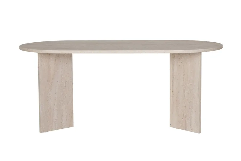 Dano Ovalt Matbord 180x90 cm med Travertinutseende - Beige - Möbler - Bord & matgrupper - Matbord & köksbord