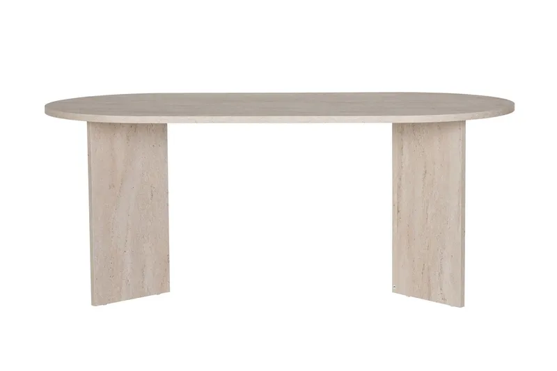 Dano Ovalt Matbord 180x90 cm med Travertinutseende - Beige - Möbler - Bord & matgrupper - Matbord & köksbord