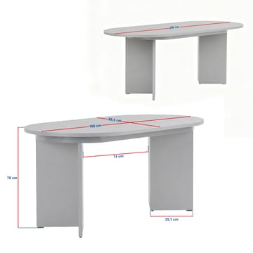 Dano Utdragbart Matbord 160-200 cm Oval - Travertin - Möbler - Bord & matgrupper - Matbord & köksbord