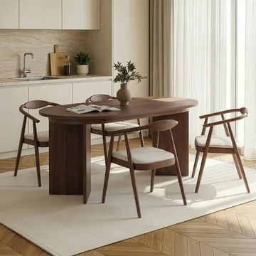 Dano Utdragbart Matbord 160-200 cm Oval - Valnöt - Möbler - Bord & matgrupper - Matbord & köksbord