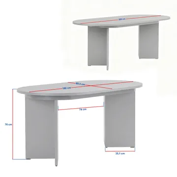 Dano Utdragbart Matbord 160-200 cm Oval - Valnöt - Möbler - Bord & matgrupper - Matbord & köksbord