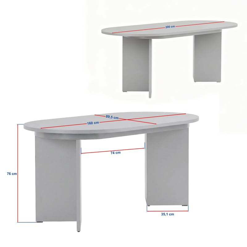 Dano Utdragbart Matbord 160-200 cm Oval - Valnöt - Möbler - Bord & matgrupper - Matbord & köksbord
