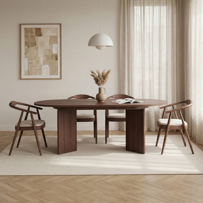 Dano Utdragbart Matbord 160-200 cm Oval - Valnöt - Möbler - Bord & matgrupper - Matbord & köksbord