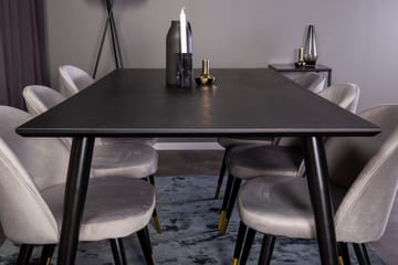 Dipp Matgrupp 180 cm Rektangulär med 6 Velvet stolar - Möbler - Bord & matgrupper - Matgrupper