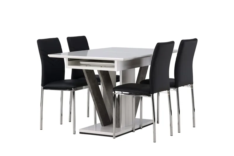 Disa Matbord 120x80 cm med 4 Lily Matstol - Möbler - Bord & matgrupper - Matgrupper