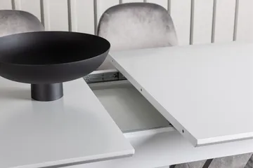 Disa Matgrupp 120 cm Rektangulär med 4 Eva stolar - Ljusgrå - Möbler - Bord & matgrupper - Matgrupper
