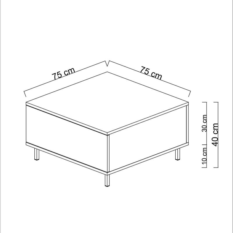 Djarhint Soffbord 75 cm - Vit - Möbler - Bord & matgrupper - Soffbord