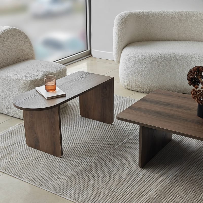 Djarhint Soffbordsset 82 cm - Brons och valnöt - Möbler - Bord & matgrupper - Soffbord