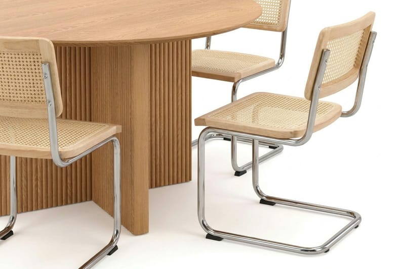 Edda Matgrupp runt 130 cm Ek med 6 Build Matstolar - Ek - Möbler - Bord & matgrupper - Matgrupper