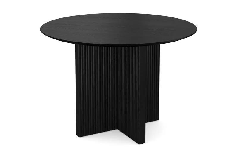 Edda Runt Matbord 110cm Fanér - Svart - Möbler - Bord & matgrupper - Matbord & köksbord