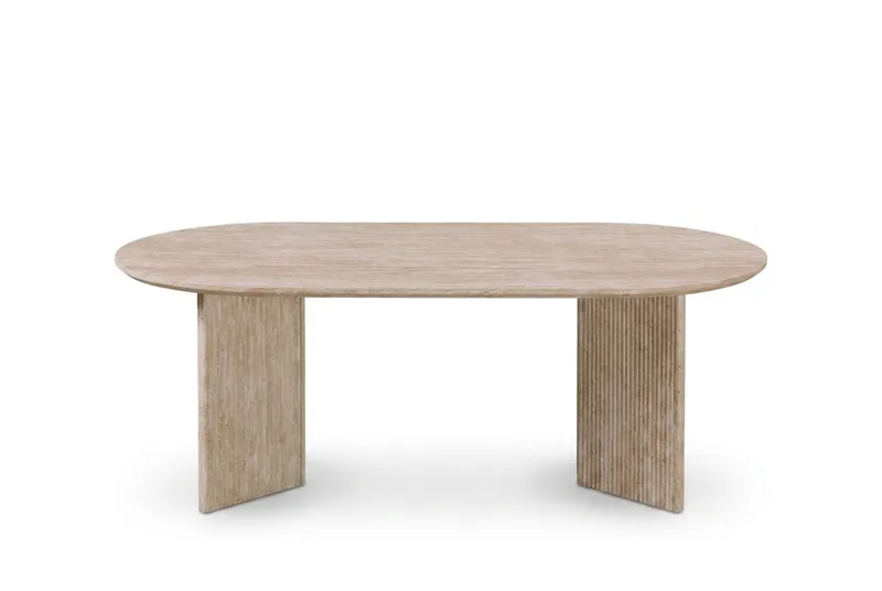 Edda Soffbord Oval 120 cm - Travertin - Möbler - Bord & matgrupper - Soffbord