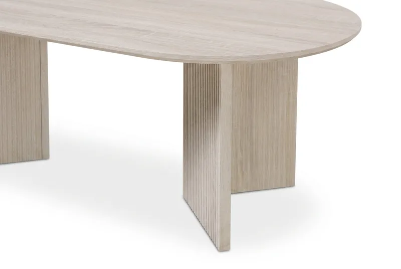 Edda Soffbord Oval 120 cm - Vitlaserad ek - Möbler - Bord & matgrupper - Soffbord