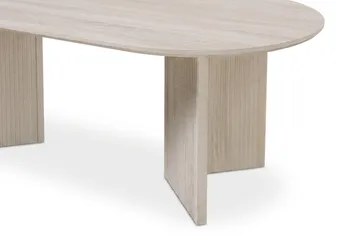 Edda Soffbord Oval 120 cm - Vitlaserad - Möbler - Bord & matgrupper - Soffbord