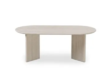 Edda Soffbord Oval 120 cm - Vitlaserad - Möbler - Bord & matgrupper - Soffbord