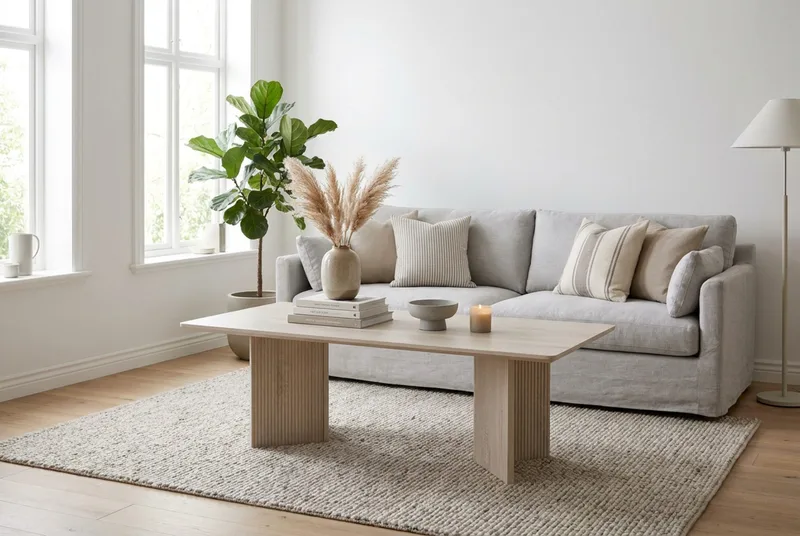 Edda Soffbord Rektangulär 120 cm - Vitlaserad ek - Möbler - Bord & matgrupper - Soffbord