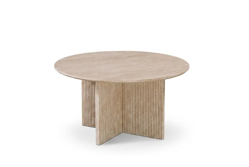 Edda Soffbord Rund 85 cm - Travertin - Möbler - Bord & matgrupper - Soffbord