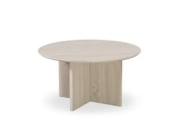 Edda Soffbord Rund 85 cm - Vitlaserad - Möbler - Bord & matgrupper - Soffbord