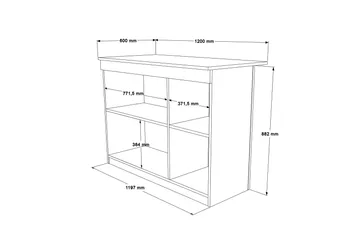 Ermanno Barbord 120 cm - Ek - Möbler - Bord & matgrupper - Barbord & ståbord