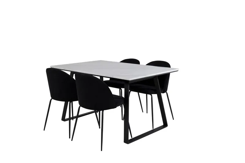Estelle matbord med 4 Wrinkles Matstol - Möbler - Bord & matgrupper - Matgrupper