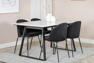 Estelle matbord med 4 Wrinkles Matstol - Möbler - Bord & matgrupper - Matgrupper