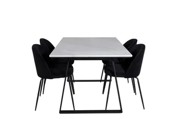 Estelle matbord med 4 Wrinkles Matstol - Möbler - Bord & matgrupper - Matgrupper