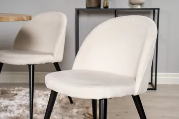 Ezra Matgrupp 100 cm Rund med 4 Sedavi Stolar - Beige - Möbler - Bord & matgrupper - Matgrupper