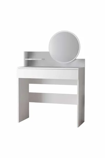 Fabrony Sminkbord med spegel 90 cm - Vit - Möbler - Bord & matgrupper - Sminkbord & toalettbord