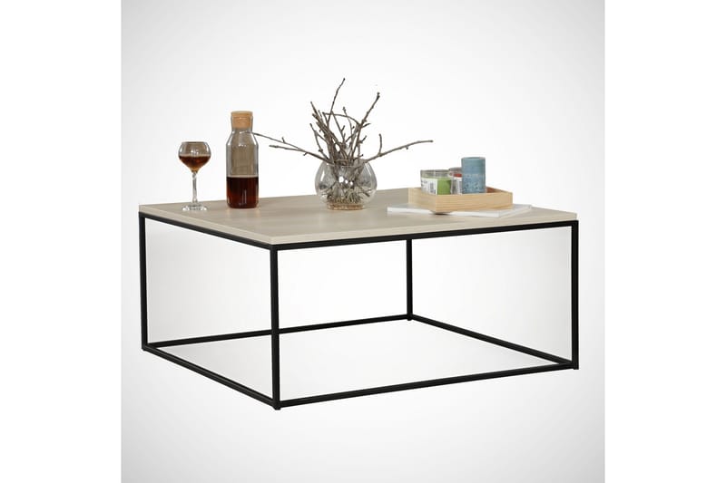 Falan Soffbord 75 cm - Vit/Svart - Möbler - Bord & matgrupper - Soffbord