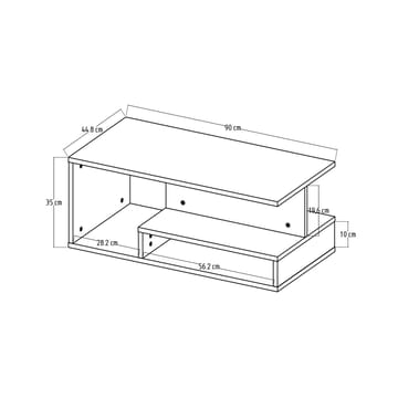 Fenlo Soffbord 90x35x44,8 cm - Vit marmor - Möbler - Bord & matgrupper - Soffbord