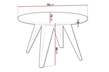 Festus Soffbord 75 cm - Svart/Beige - Möbler - Bord & matgrupper - Soffbord
