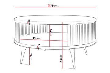 Galia Soffbord 75 cm - Svart - Möbler - Bord & matgrupper - Soffbord