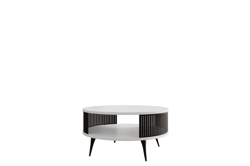 Galia Soffbord 75 cm, Svart/Vit