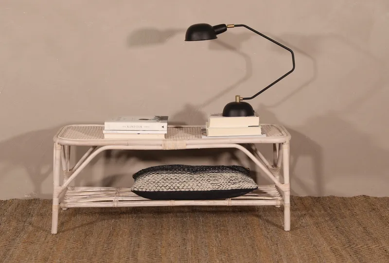 Glory Webbing soffbord i rotting 110 x 50 cm - Whitewash - Whitewash - Möbler - Bord & matgrupper - Soffbord