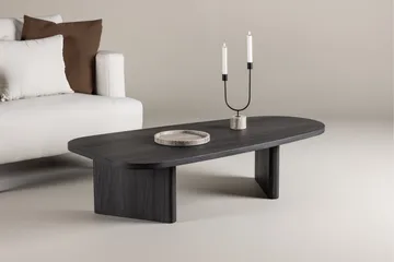 Grönvik Ovalt Soffbord 130x65 cm i Målat Trä - Svart - Möbler - Bord & matgrupper - Soffbord
