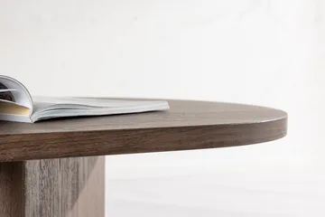 Grönvik Ovalt Soffbord 130x65 cm med Trä- och Valnötsutseende - Brun - Möbler - Bord & matgrupper - Soffbord