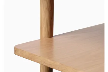 Grumio Rektangulärt Soffbord 120 cm med Hylla i Massivt Trä och Träfanér - Beige - Möbler - Bord & matgrupper - Soffbord