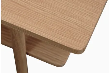 Grumio Rektangulärt Soffbord 120 cm med Hylla i Massivt Trä och Träfanér - Beige - Möbler - Bord & matgrupper - Soffbord