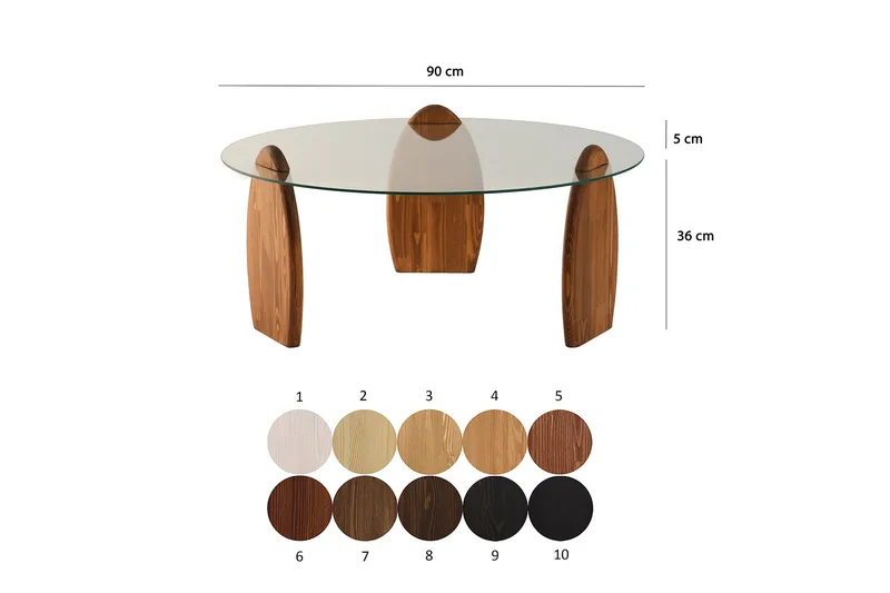 Guinn Soffbord 90 cm - Brun/Transparent - Möbler - Bord & matgrupper - Soffbord