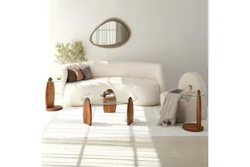 Guinn Soffbord 90 cm - Brun/Transparent - Möbler - Bord & matgrupper - Soffbord