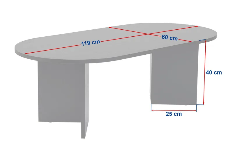 Hasina Soffbord 119 cm Oval - Mink - Möbler - Bord & matgrupper - Soffbord