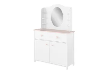 Hilts Sminkbord 110x42 cm - Vit/Rosa - Möbler - Bord & matgrupper - Sminkbord & toalettbord