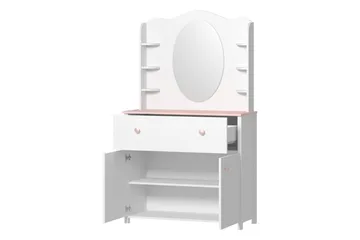 Hilts Sminkbord 110x42 cm - Vit/Rosa - Möbler - Bord & matgrupper - Sminkbord & toalettbord