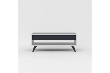 Hume Rektangulärt Soffbord 90 cm med Hyllor i Trä - Vit - Möbler - Bord & matgrupper - Soffbord